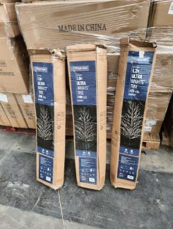 1 Pallet of Returned LED Christmas Lights and LED Trees - Minimum 50 LED Works