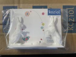 Approx 210 x NEW KOZIOL - HASE EASTER RABBIT PLACE CARD HOLDER WHITE