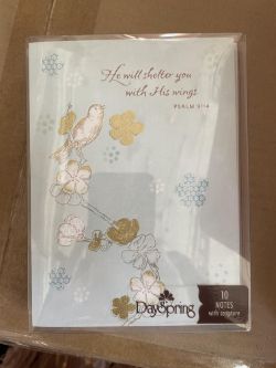 RW/PLT 8 - Pallet of DAYSPRING - 10 NOTES & ENVELOPES WITH SCRIPTURE - PSALM 91:4 x 1926