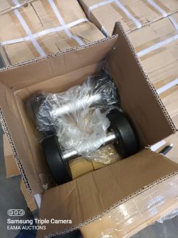 L235 - 1 mixed pallet of brand new lamps, Rowing machines, LED display units, Dumbbells & more