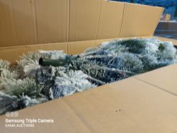 (L149) - 1 Pallet Containing Approx 6 Brand New artificial Xmas trees snow effect
