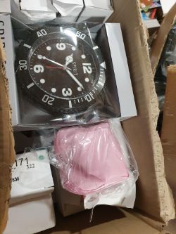 Mixed purses and alarm clocks approximately 100 box no 180