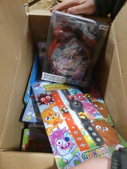 Mixed box of kids watches and aarm clock approximately 50 box no 103