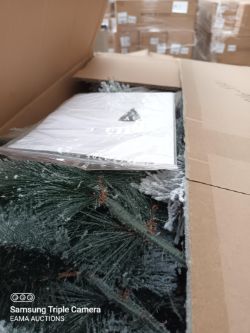 L211 - 1 Pallet Containing Approx 6 brand new artificial Xmas trees snow effect