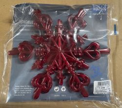 Approx 95 x NEW KOZIOL - XS Flakes Ornament (Set Of 4) - Bright Red