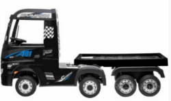 Ride On Fully Licenced Mercedes Benz Actros Truck 24v complete with Official Trailer - Black