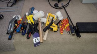 Quantity of Various Hand Tools