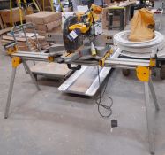 Dewalt DW718V chop saw, with Dewalt DE7023 stand