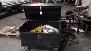 Mobile Site Box & contents to include; Riveter, Rivets, Spirit Level, etc