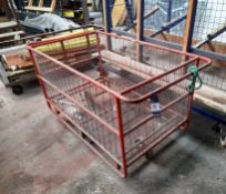 2 x Mobile cage trolleys