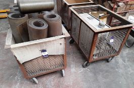 2 x Mobile cage trolleys