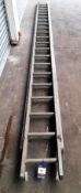 Two section extension ladder, 42 rung