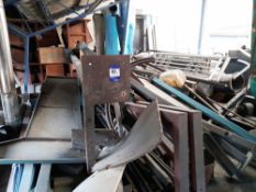 Large quantity of metal to mezzanine floor (excluding large blue spray booths)