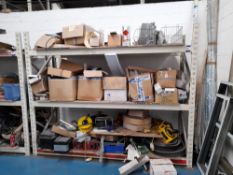 3 x Bays of boltless racking, and contents to included quantity of 150m reels of window seals /