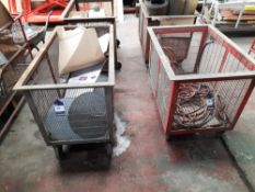 2 x Mobile cage trolleys
