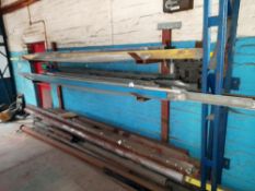 Rack and contents, to include quantity of assorted metals