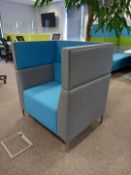 Plato 2 Tone Fabric High Armchair 1020 x 920 x 700mm