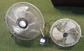 Pair of chrome fans