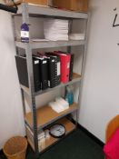 Single bay boltless shelving unit