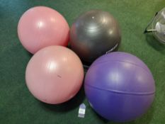 4 x Various yoga ball