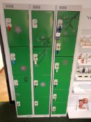 2 Section 8 person lockers, and 1 section 6 person locker