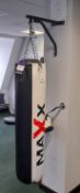 Max Pro Boxing Gear punch bag with wall bracket (purchaser to remove), with 2 x sets of boxing