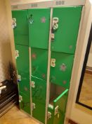 12 Person lockers, with 2 x benches