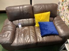 Leather effect sofa
