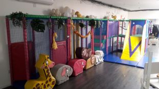Modular Softplay Direct 6 Pod Toddlers Soft Play Zone With Dark Tunnel, Snakes, Net Crawl, Log