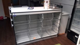 Counter Section with Wire Display baskets 1530 x 600 x 1070 and 2 x separate counter sections and