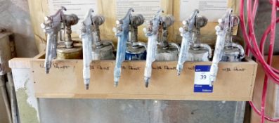 6 various Pneumatic Spray Guns
