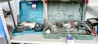 Makita PA6-GF30 Jigsaw, Metabo SDS Drill, 240v to case