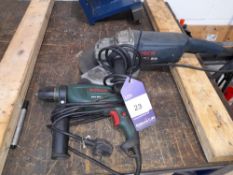 Bosch Professional GWS 20-230H Grinder with Bosch PSB680RE Drill