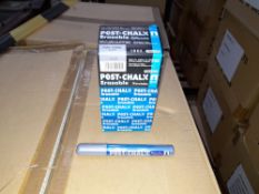 1 x Box of Kuretake Post-Chalk Erasable Silver PMA-570ME Markers, approximately 700 markers,