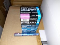 1 x Box of Kuretake Post-Chalk Erasable MT Pink PMA-570ME Markers, approximately 700 markers,