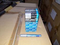 1 x Box of Kuretake Post-Chalk Erasable Silver PMA-570ME Markers, approximately 700 markers,