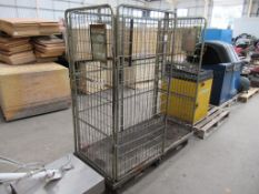 Six Wheeled Wire Cage with forklift sleeves