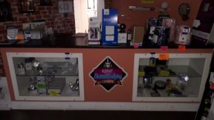 Stock to display to include up/down lighting, lamp shades, light bulbs, batteries