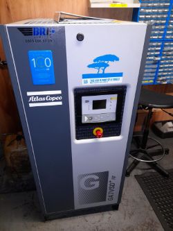 Atlas Copco GA7VSD+ FF Air Compressor & Abac Spinn 7.510 Compressor
