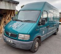 Vauxhall Movano DTI 3500 LWB Van, Registration WJ52 JWJ (2002) MOT until 26.10.22, Mileage c. 111,