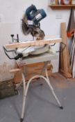 Makita LS013 Pull Down Mitre Saw on Stand, 240V (Located in Axminster, Devon)