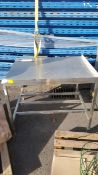 Stainless steel prep table