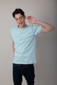 Melting Footprint T-Shirt Men Colour Sea Ice Size L Material BCI Organic Cotton 180 gsm RRP £35