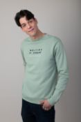 Melting Footprint Solution Sweatshirt Men Colour Iceberg Green Size L Material BCI Organic Cotton