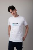 Melting Footprint Element T-Shirt Men Colour Ice White Size 2XL Material BCI Organic Cotton 180gsm