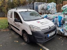 Citroen Berlingo Diesel Van, Registration YE15 ANX, first registered 30 June 2015, MOT expired on 12