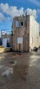 Two Timber Clad Steel Joined Site Offices, & Single Timber Clad Site Office above with staircase