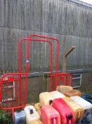 Pair of pedestrian walk through barriers