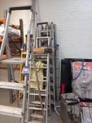 9x various step ladders