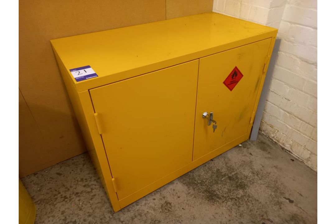 Small Yellow Solvents Cabinet